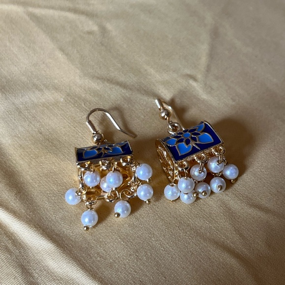 2 pairs of authentic Indian jhumka earrings - Picture 7 of 13